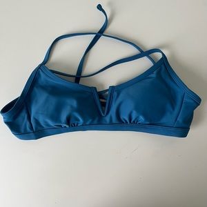 Xhilaration Blue Scoop Bikini Top